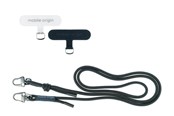 Handys - Anderes Zubehör - Mobile Origin Lanyard rope 6 mm - Black - 82 - 163cm - LYR-UNI-BLK