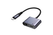 USB-Hubs - Joyroom 2-in-1 Audio adapter SY-L01 Lightning to 3.5mm + Lightning (black) USB-Hubs - SY-L01