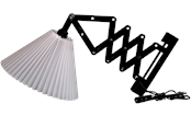 Lampen - Alpe Design Danish designed black wood accordion wall lamp - 3132419