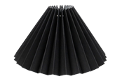 Lampen - Alpe Design Plissierter Lampenschirm aus schwarzem Leinen 21 cm - 4142141