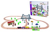 Holzspielzeug - Eichhorn Train Train Set with Bridge - 100006204