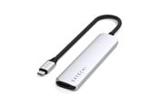 Dockingstationen - Satechi 6-in-1 USB-C Slim Multiport Adapter - Silver - ST-P6SS