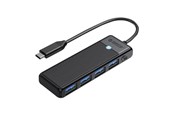 USB-Hubs - ORICO Hub 4in1 USB A3.0x4 (black) USB-Hubs - USB 3.0 - 4 - Schwarz - PAPW4A-C3-015-BK-EP