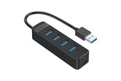 USB-Hubs - ORICO TWU3 USB to 4x USB 3.0 Hub Adapter (black) USB-Hubs - USB 3.0 - 4 - Schwarz - TWU3-4A-BK-EP-IP