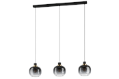 Lampen - EGLO OILELLA long table pendant black/grey/transparent - 99617