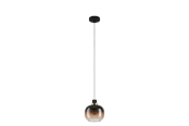 Lampen - EGLO OILELLA pendant black/brown/transparent - 99614