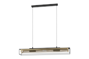 Lampen - EGLO NOHALES pendant light black/brass - 43788