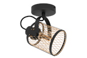Lampen - EGLO DELLOW spot black/brass - 43531