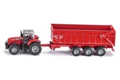 Spielzeugauto - SIKU Farmer - Massey Ferguson Tractor With Trailer - 1844
