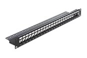 Netzwerkzubehör - DeLOCK 19" Keystone Patch Panel 24-Port black - 43277