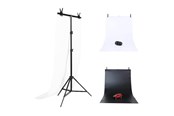 Foto & Video Zubehör - Puluz Photo studio background support 70x200cm + Backdrops 2 pcs DCA0976 - DCA0976