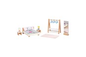 Puppen & Zubehör - Goki Wooden Doll Furniture Bedroom 18pcs. - 51468