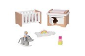 Dolls & Accessories - Goki Wooden Doll Furniture Baby Room 12 pieces. - 51500