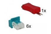 Netzwerkzubehör - DeLOCK RJ45 Secure Clip With Plug Set (6-Pack) - 86425