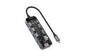 Dockingstationen - Deltaco Transparent USB-C Docking Station Dual 2x HDMI - USBC-HDMI30