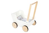 Puppen & Zubehör - Small Foot - Wooden Push Doll Carriage Little Button - 12496