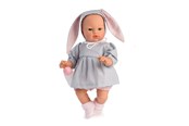 Dolls & Accessories - Asi Koke baby doll in gray dress with a hood with rabbit ears 36 cm - 24405980