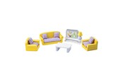 Puppen & Zubehör - Tidlo Wooden Dollhouse Furniture Living Room 9 pieces. - T0225
