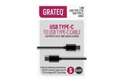 USB Kabel - Grateq - USB-C cable - 24 pin USB-C to 24 pin USB-C - 1 m - 85060QC