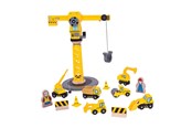 Holzspielzeug - Bigjigs Wooden Crane & Construction Vehicles - BJT200