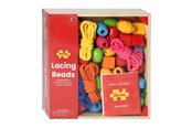 Baby Spielzeug - Bigjigs Wooden Beads in Pot 95pcs. - BJ662