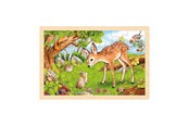 Puzzle - Goki Wooden Jigsaw Puzzle Deer 24 pcs. - 57325