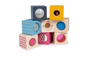 Baby Spielzeug - Bigjigs Wooden Senses Building Blocks - 34045