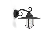 Lampen - Philips Pasture wall lantern black 1x60W 230V - 915005308801