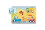 Puzzle - Goki Wooden Shape Puzzle Construction Site with Sound 6 pcs. Holz - 57369