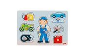 Puzzle - Goki Wooden Stud Puzzle Mechanic 8 pcs. Holz - 57407