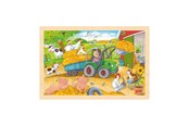 Puzzle - Goki Wooden Jigsaw Puzzle Tractor 24 pcs. Holz - 57420
