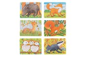 Puzzle - Goki Wooden Mini Puzzle Forest Animal 24 pcs. Holz - 57709
