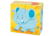 Puzzle - Goki Wooden Block Puzzle Wild Animals 4 pcs. Holz - 57434