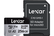 Speicherkarten - Lexar Professional Silver Plus MicroSD/SD - 205MB/s - 256GB - LMSSIPL256G-BNANG