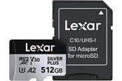 Speicherkarten - Lexar Professional Silver Plus MicroSD/SD - 205MB/s - 512GB - LMSSIPL512G-BNANG