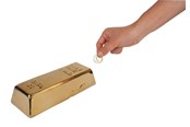 Einrichtung - Kikkerland Ceramic Gold Bar Coin Bank (PB17) - PB17