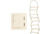Bausets - Creativ Company Mini Wooden Attic Hatch and Rope Ladder - 55977
