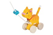 Baby Spielzeug - Goki Wooden Pull Animal Kitten - 54896
