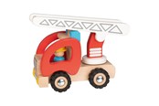 Baby Spielzeug - Goki Wooden Fire Department Ladder Truck - 55789
