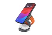 Handys - Adapter und Ladegeräte - FIXED MagPowerstation Round 3in1 foldable wireless charger - Grey - FIXMFLE-RO-GR