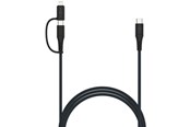 USB Kabel - FIXED 2in1 Combo 60W - USB-C <-> USB-C / Lightning - 2.0m - Schwarz - FIXDB-CCL2-GR