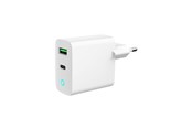 Handys - Adapter und Ladegeräte - Gembird Universal USB charger with LED QC 3.0 & PD 20W 2-port - White - TA-UC-PDQC20L-W-01
