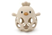 Baby Spielzeug - Magni Teether ball with duckling in LFGB silicone - Beige - 5630