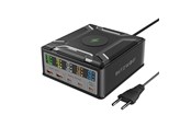 Handys - Adapter und Ladegeräte - BlitzWolf BW-S28 260W 2xUSB-A 3xUSB-C 15W wireless charger (black) - BW-S28