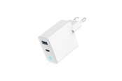 Handys - Adapter und Ladegeräte - Gembird Universal GaN USB charger with LED QC 3.0 & PD 30W 2-port - White - TA-UC-PDQC30L-W-01