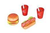 Holzspielzeug - Small Wood Lunch for Two - Hamburger and Hot Dog - L40152