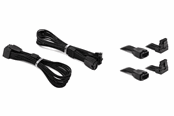 Stromkabel (Intern) - DUTZO Sleeved PCI-E 12V-2x6 Verlängerungskabel Doppelpack - Lock pin up & down - Schwarz - DSC-PCEP30TPBLK