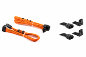 Stromkabel (Intern) - DUTZO Sleeved PCI-E 12V-2x6 Verlängerungskabel Doppelpack - Lock pin up & down - Orange - DSC-PCEP30TPORN
