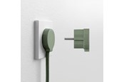 Schaltereinheiten - NORM F Flacher Stecker, Mattgrün (Schuko-Standard) - 43024