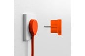 Schaltereinheiten - NORM F Flacher Stecker, Mattorange (Schuko-Standard) - 43025